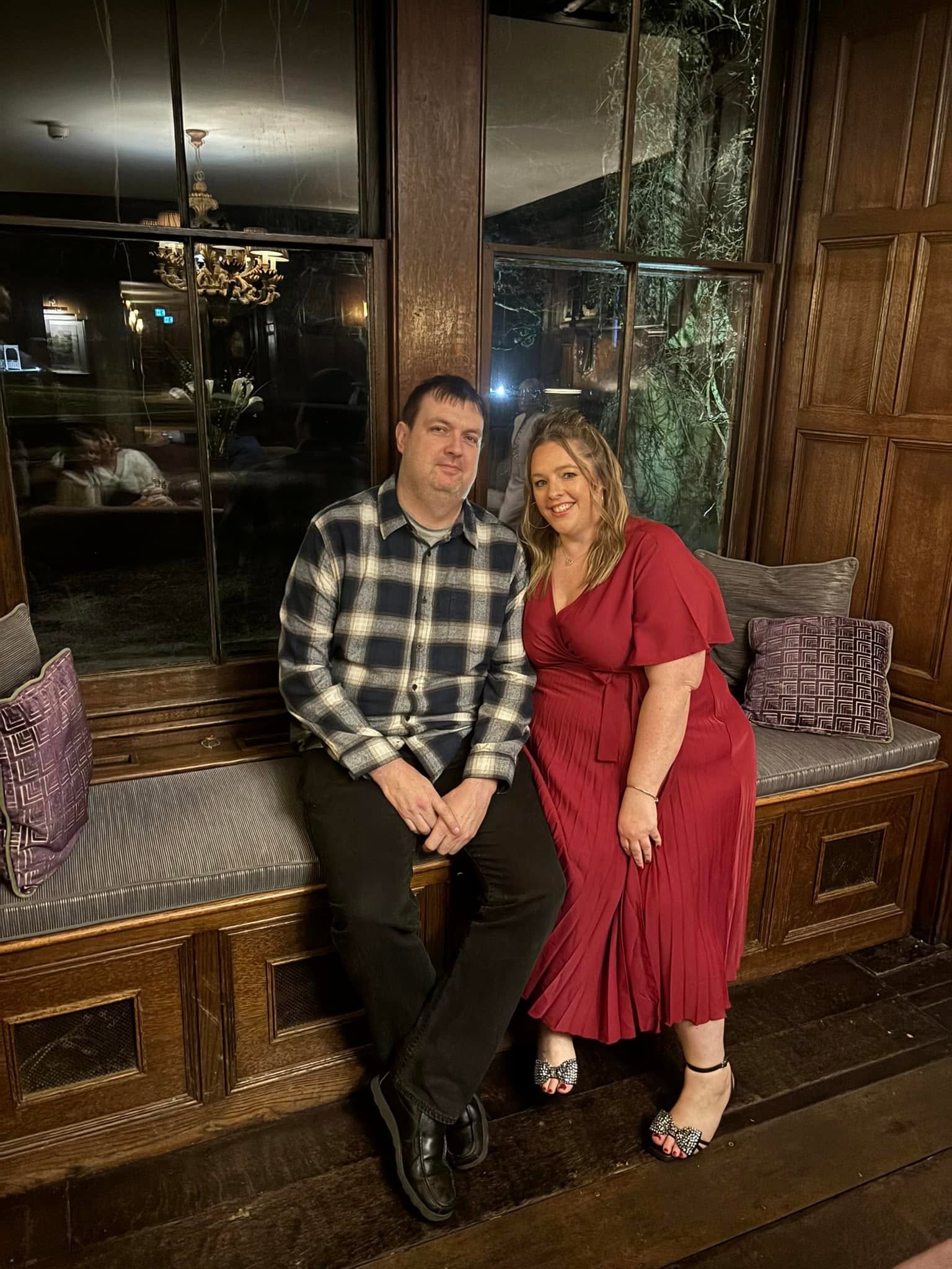 Hayley and Paul dressed up for the evening