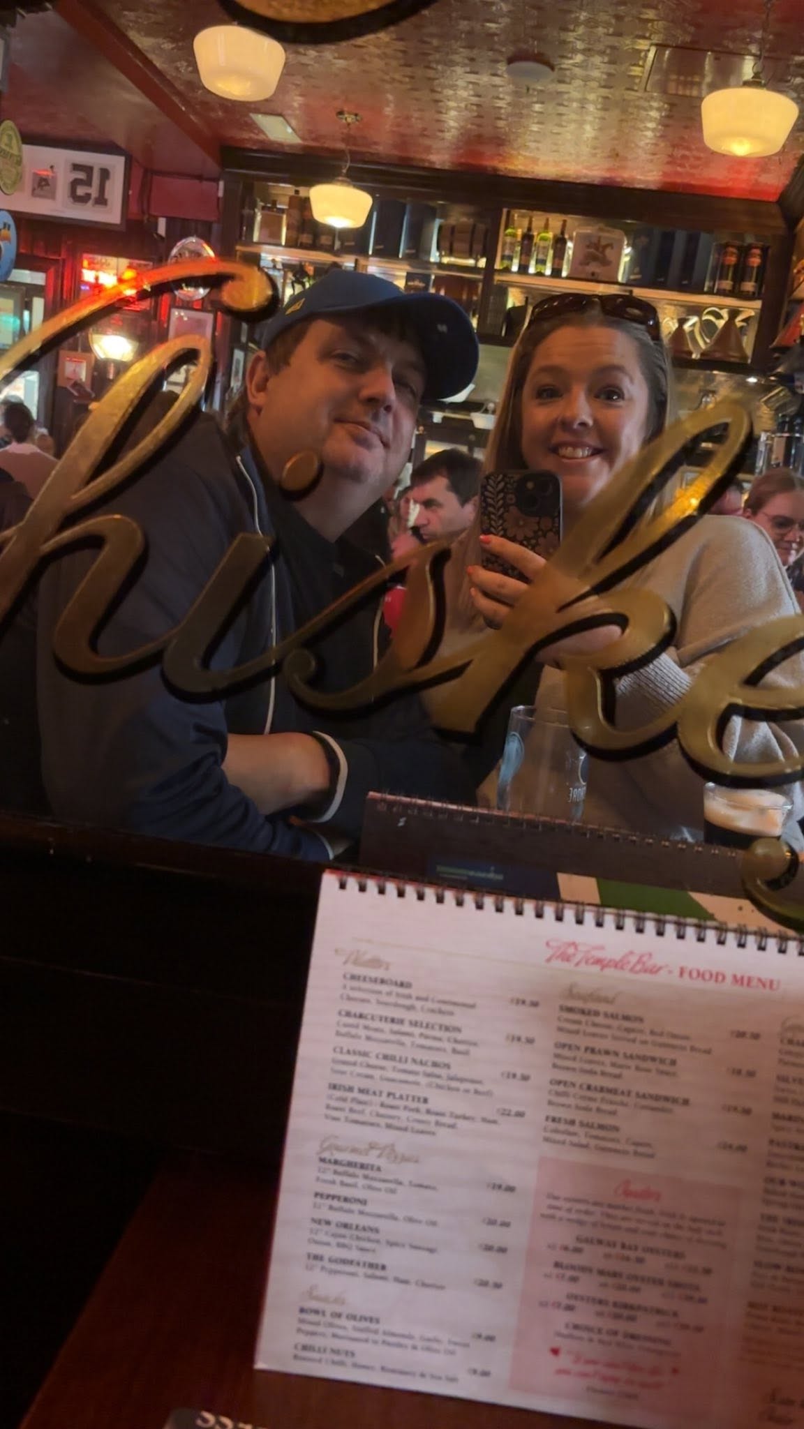 Hayley and Paul at the Temple Bar
